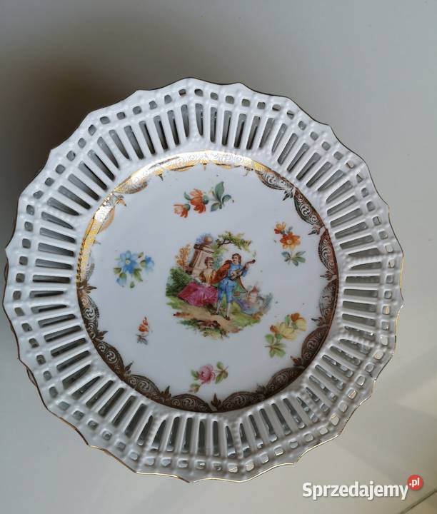Talerze ażurowe porcelanowe Turyngia Antyk sprzedam