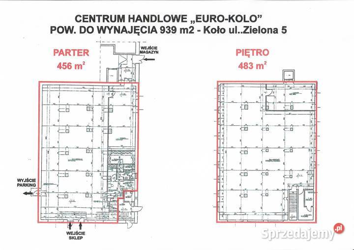 Do wynajęcia budynek komercyjny Koło CENTRUM sprzedam