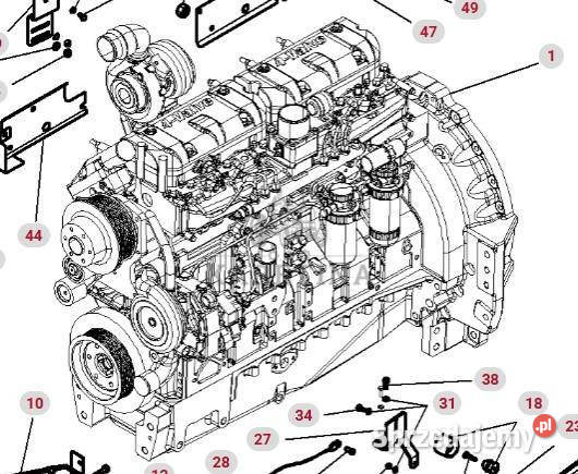Massey Ferguson 8480 Silnik Kompletny Słupek Jastrzębniki