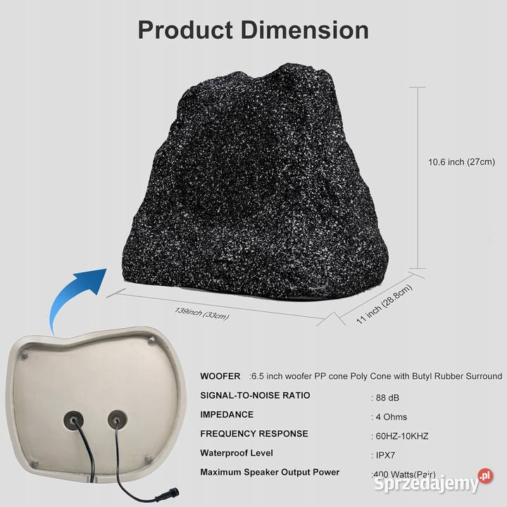 Głośniki ogrodowe STUDIOFINIX 400W IPX7