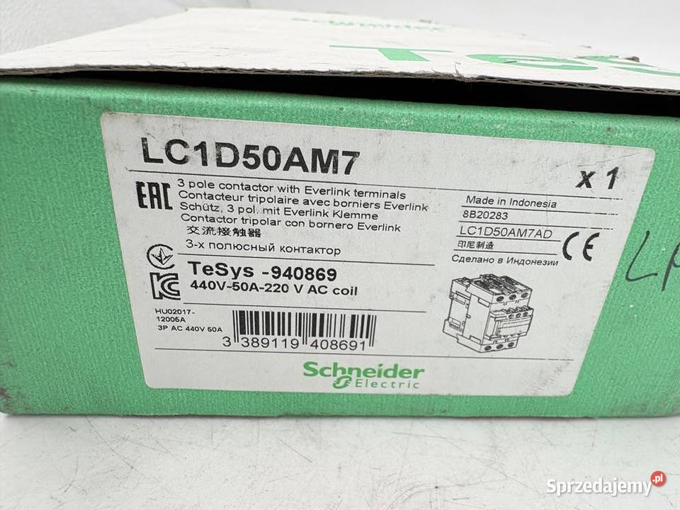 Schneider Electric LC1D50AM7 Stycznik 50A 220V Warszawa