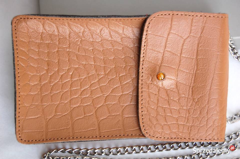 Batycki saszetka damska na telefon skórzana