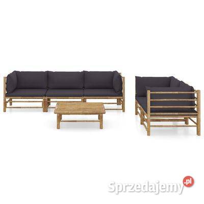 vidaXL 6cz zestaw mebli do ogrodu ciemnoszare Warszawa