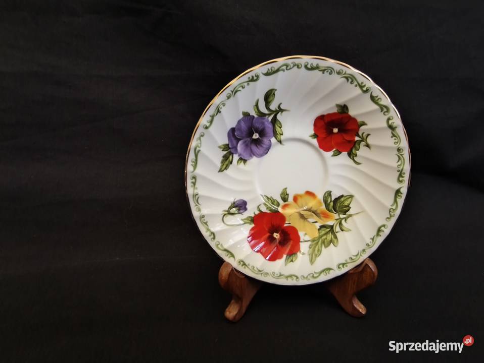 Zestaw kawowy trio angielskie Royal Kwiecień Chełm