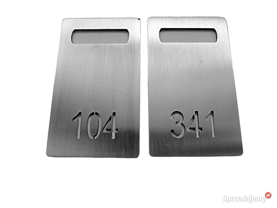 Numerek zawieszka brelok do szatni ze stali