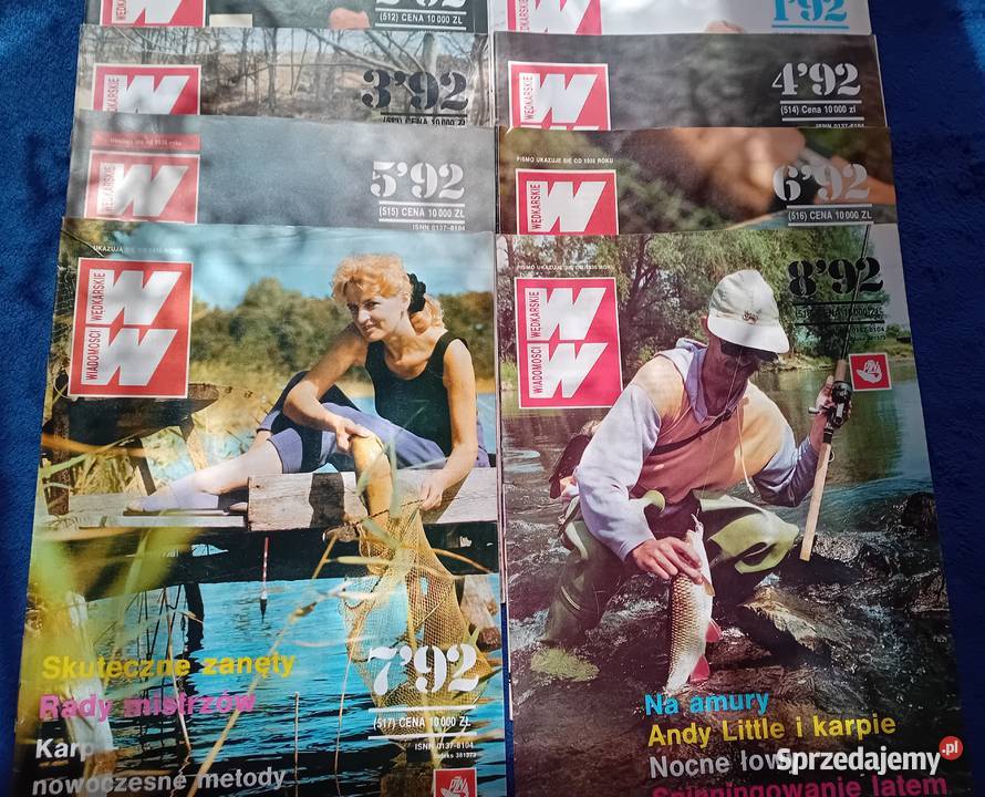 Miesiecznik Wiadomości Wędkarskie rocznik 1992 Koźminek sprzedam