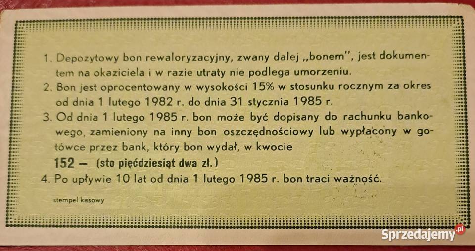 Depozytowy bon 100 Wrocław