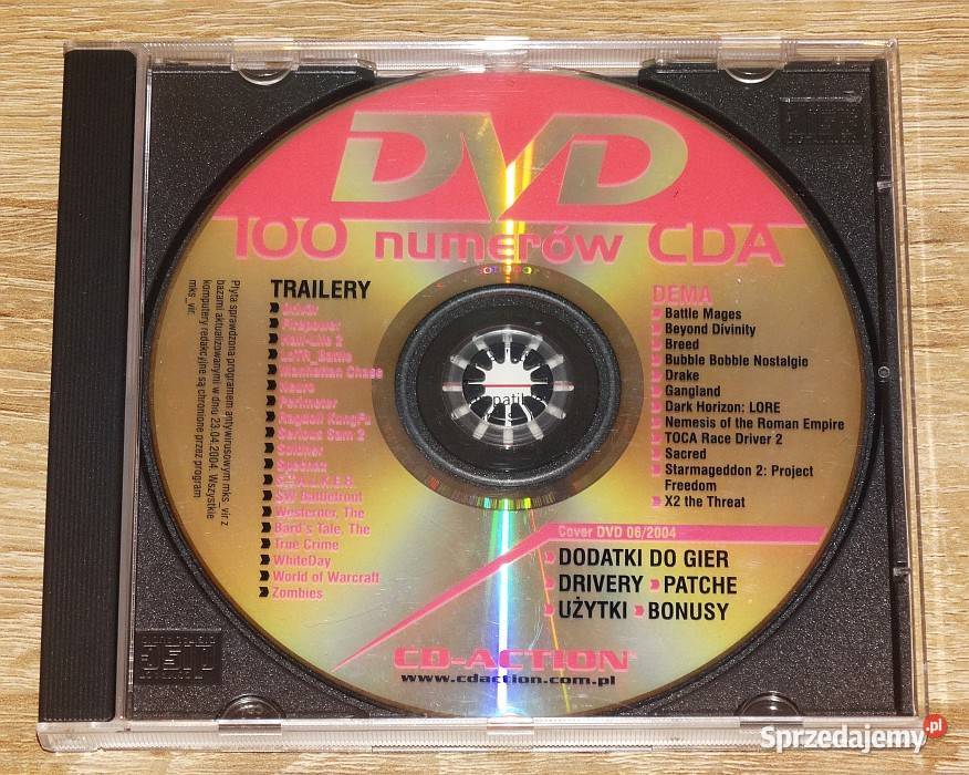 Płyta DVD 100 numerów CDA z magazynu CDACTION z miękka Gliwice