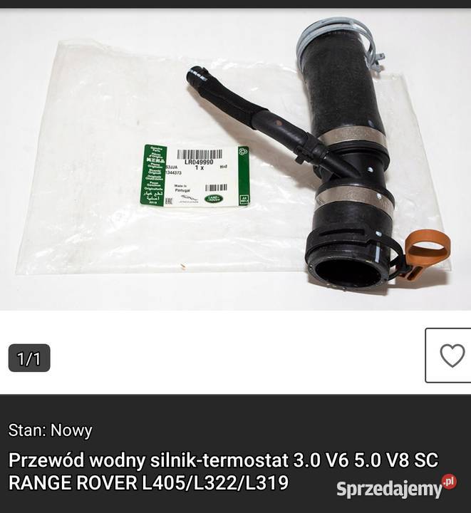 Przewód wodny termostat silnik Jaguar Range lubelskie