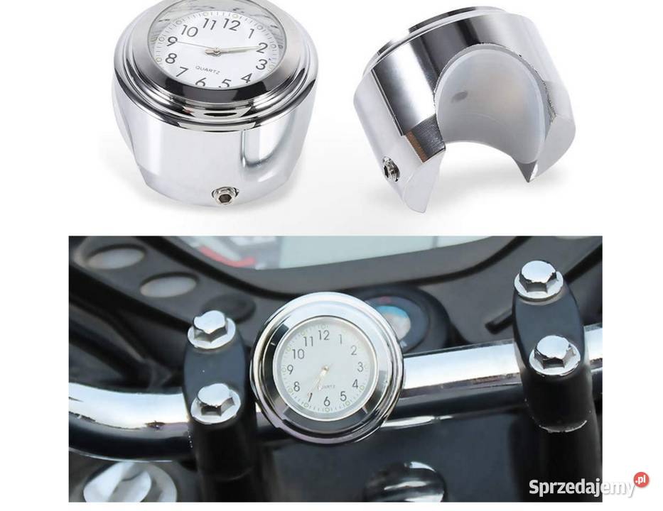 Zegarek i termometr do motocykla na kierownice