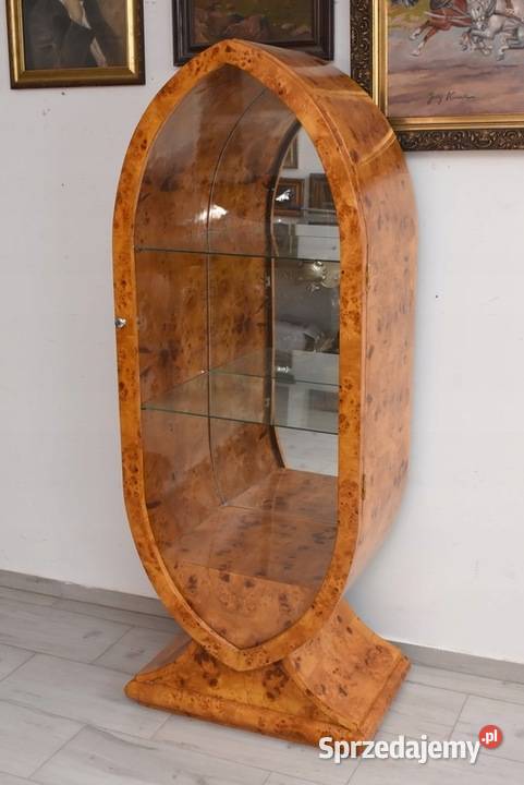 Owalna Witryna Styl Art Deco Gablotka Serwantka Kraków