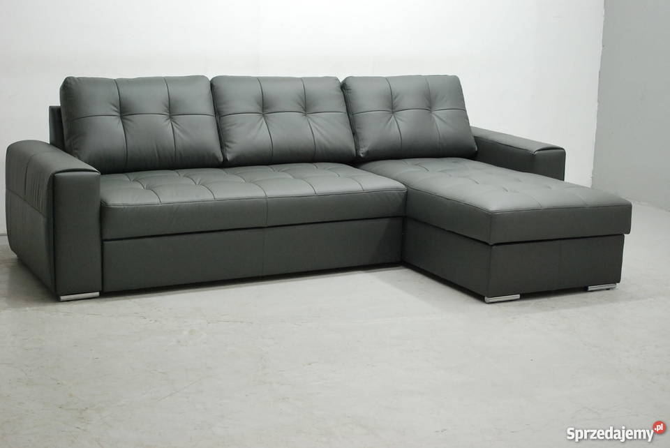 SKÓRA NATURALNA NAROŻNIK Z FSPANIA 6492 SZARY wielkopolskie Poznań