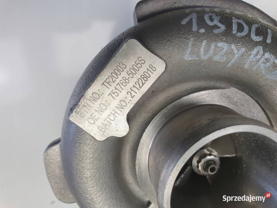 TURBOSPRĘŻARKA Renault Trafic II Opel Vivaro 19 osobowe Turbosprężarki Chełm