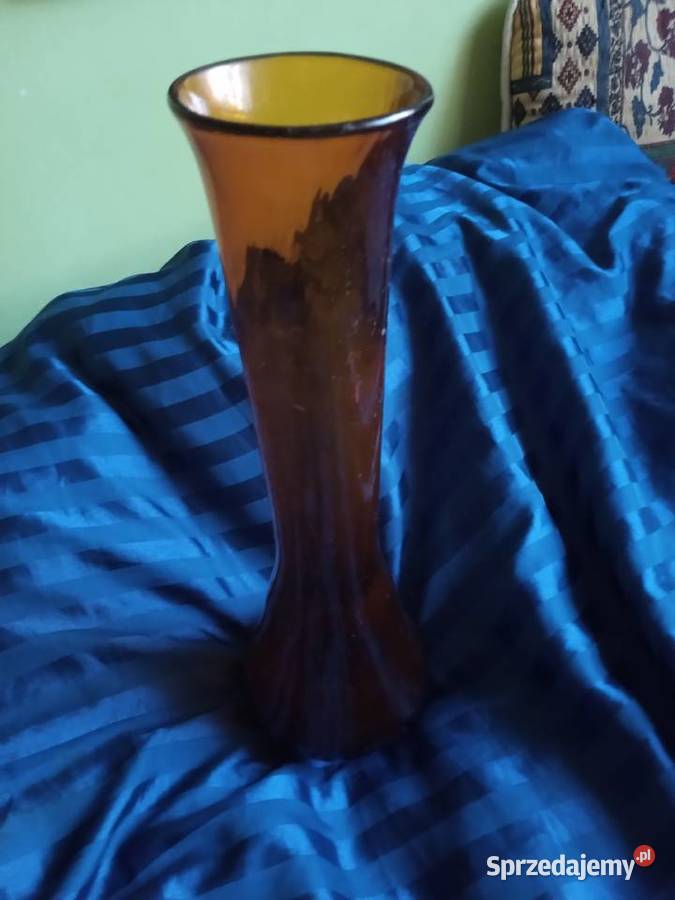 Wazon Huta Laura pomarańcz 40 PRL Sopot