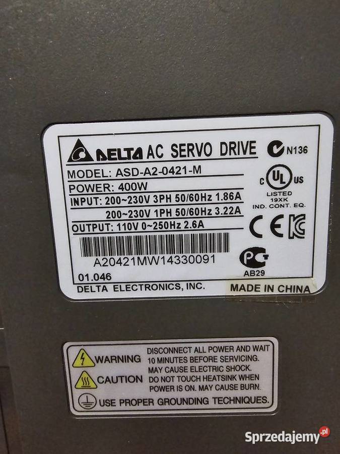 Delta ASDA A2 400W Trąbki