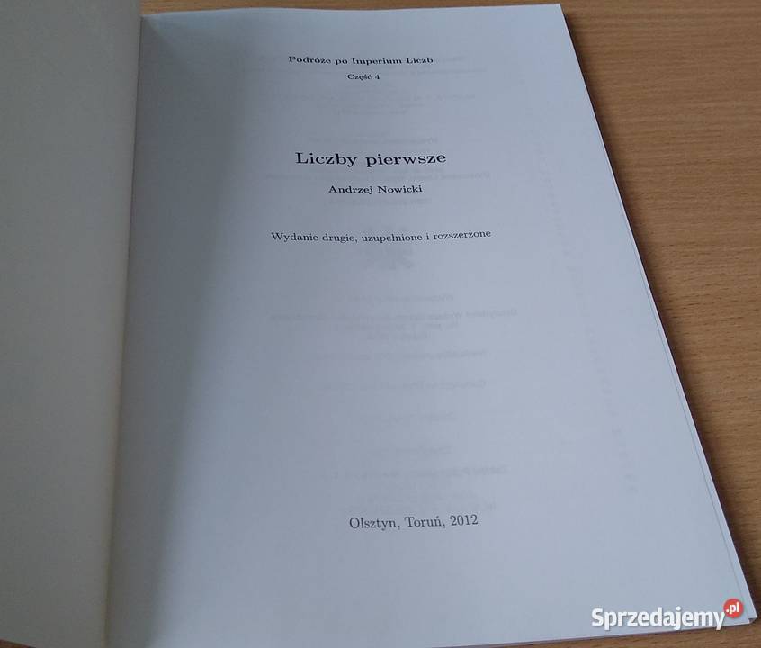 Liczby pierwsze Andrzej Nowicki Podróże imperium Książki naukowe i popularnonaukowe