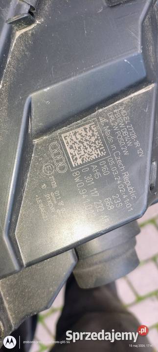 A4 b9 polift lampa prawa full LED przód