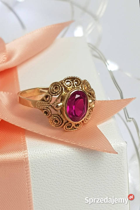 Piękny złoty pierścionek używany złoto 583 Częstochowa