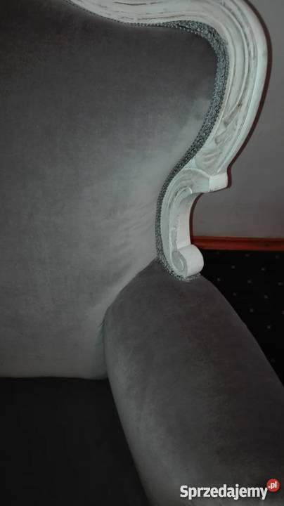 Fotel stylizowany odnowiony pokryty aksamitem śląskie Szczyrk sprzedam
