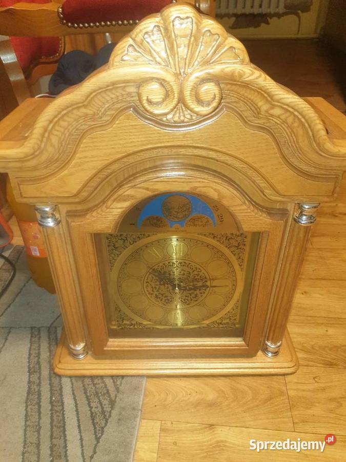 Zegar kominkowy kwarcowy drewno Trzcianka