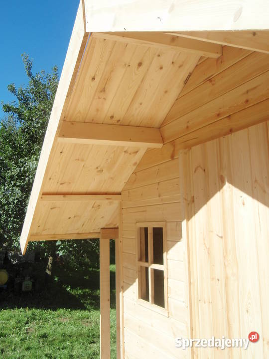 Domek drewniany 4m x 25m taras 2 drewutnie Domki drewniane Gowidlino