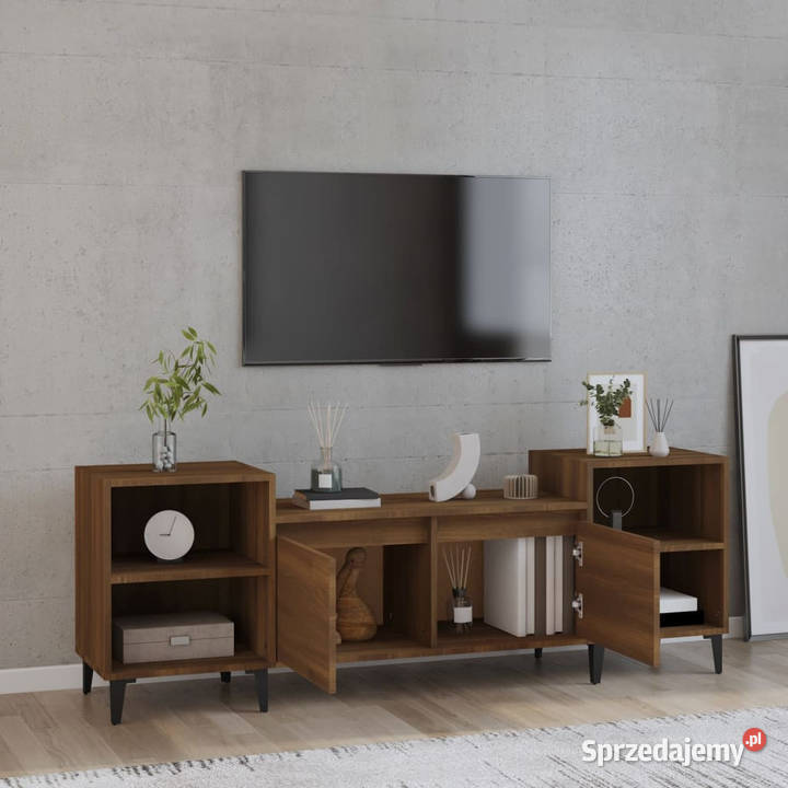 Szafka pod telewizor brązowy dąb 160x35x55 mazowieckie Warszawa