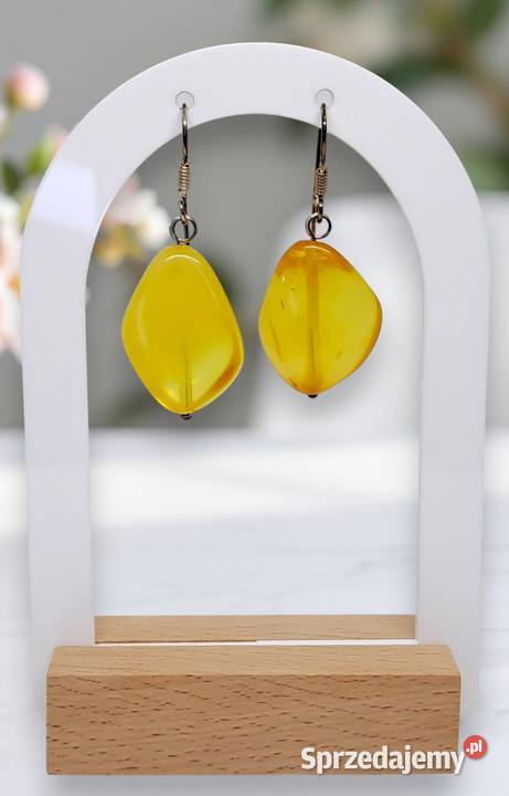 Kolczyki z BURSZTYNU bursztyn bałtycki bryłki sprzedam