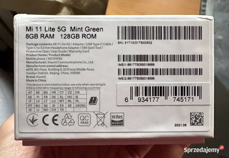 Xiaomi 11 Lite 5G 8 GB Ram 128 Gb pamięci Warszawa sprzedam