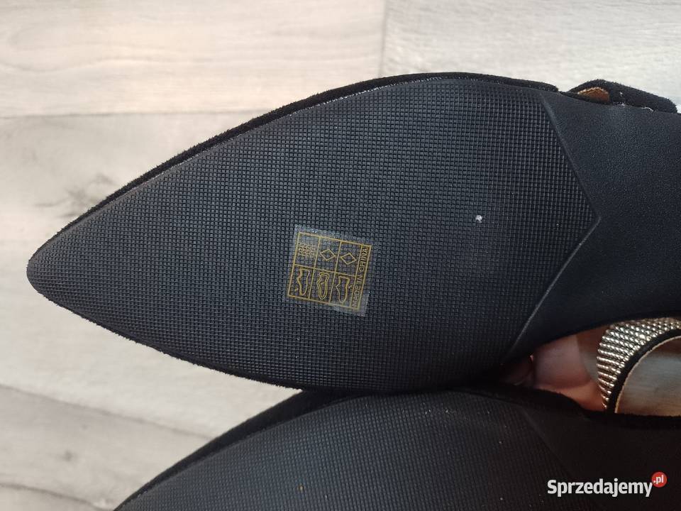 43 Czarne bogato zdobione baleriny wieczorowe Balerinki Kraków