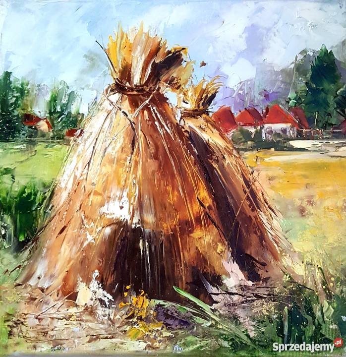 cztery pory roku Obrazy olejne 30x30 pejzaż Kraków