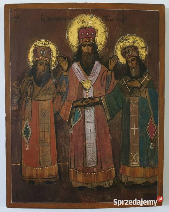 Ikona Święci metropolici Focjusz Teognost Warszawa sprzedam
