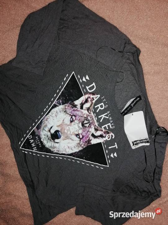 STRADiVARiUS szara bluzka crop top Z WiSKOZY XSL Leszno