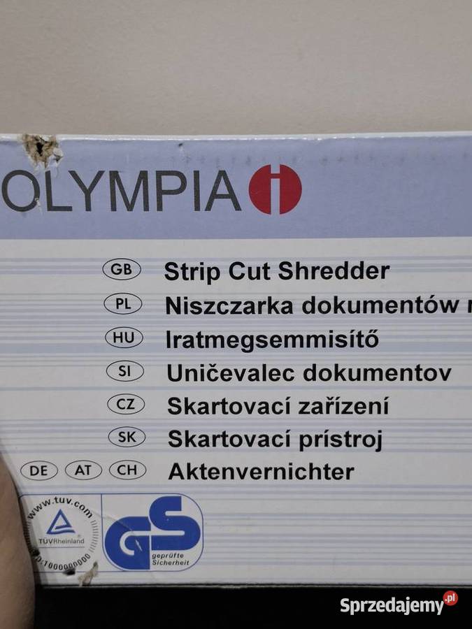 Olympia 14 niszczarka dokumentów papieru Dom i Ogród małopolskie Kraków