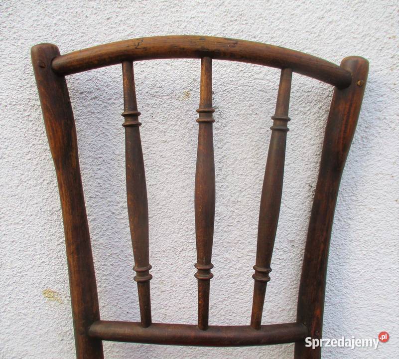 Stare Gięte Oparcie Krzesła KOŁKOWANE mazowieckie