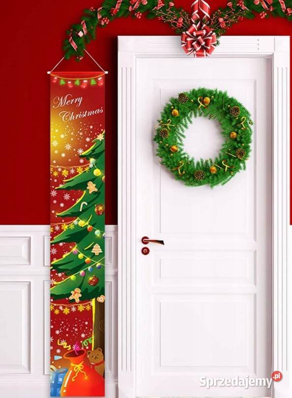 Baner bożonarodzeniowy 30 x 180 choinka Kraków