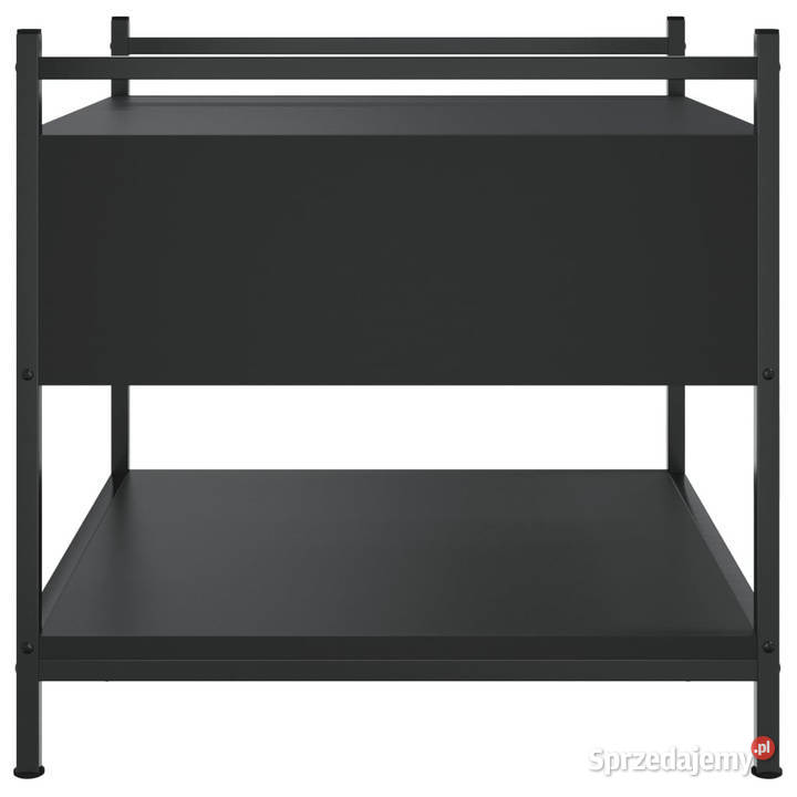 Stolik kawowy czarny 50x50x50 materiał