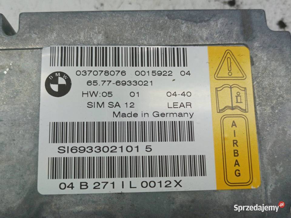 SENSOR AIRBAG 6933021 Bmw Seria 7 IV 20012008