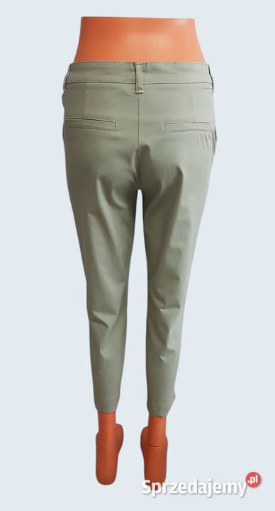 Damskie oliwkowe bawełniane spodnie rybaczki 34 małopolskie Chrzanów