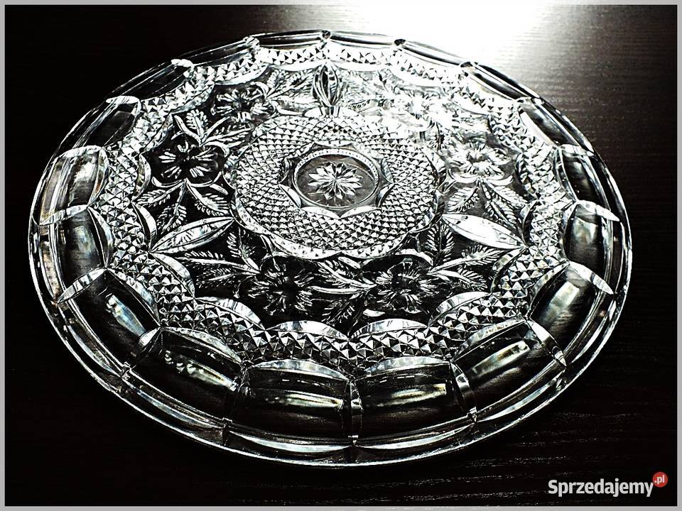 Duży Talerz kryształowy Patera 31 z lat 4050
