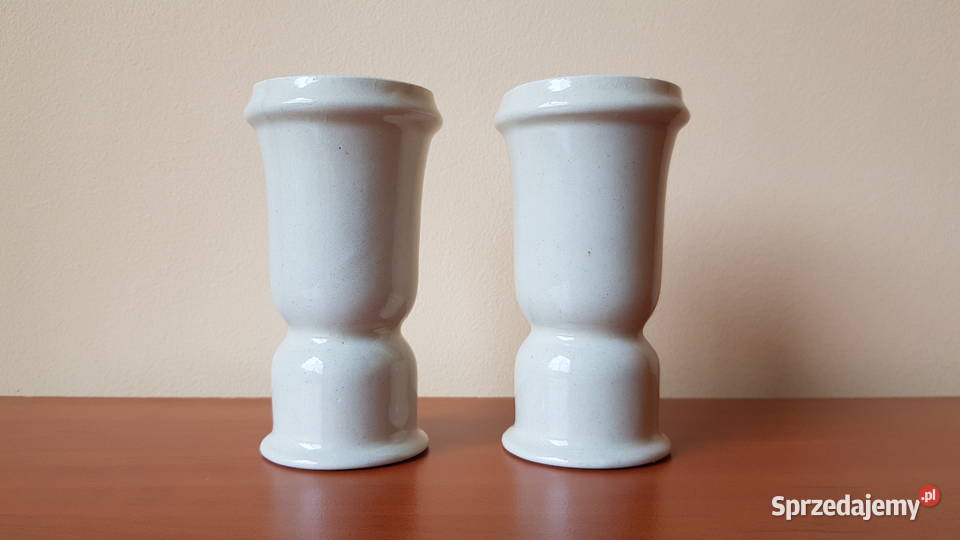 2x świecznik ceramiczny Bolesławiec Wolanin Dąbrowa Górnicza