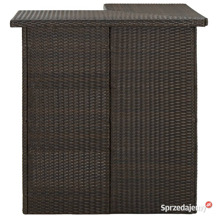 Narożny stolik barowy brązowy 100x50x105 rattan Stoły mazowieckie Warszawa