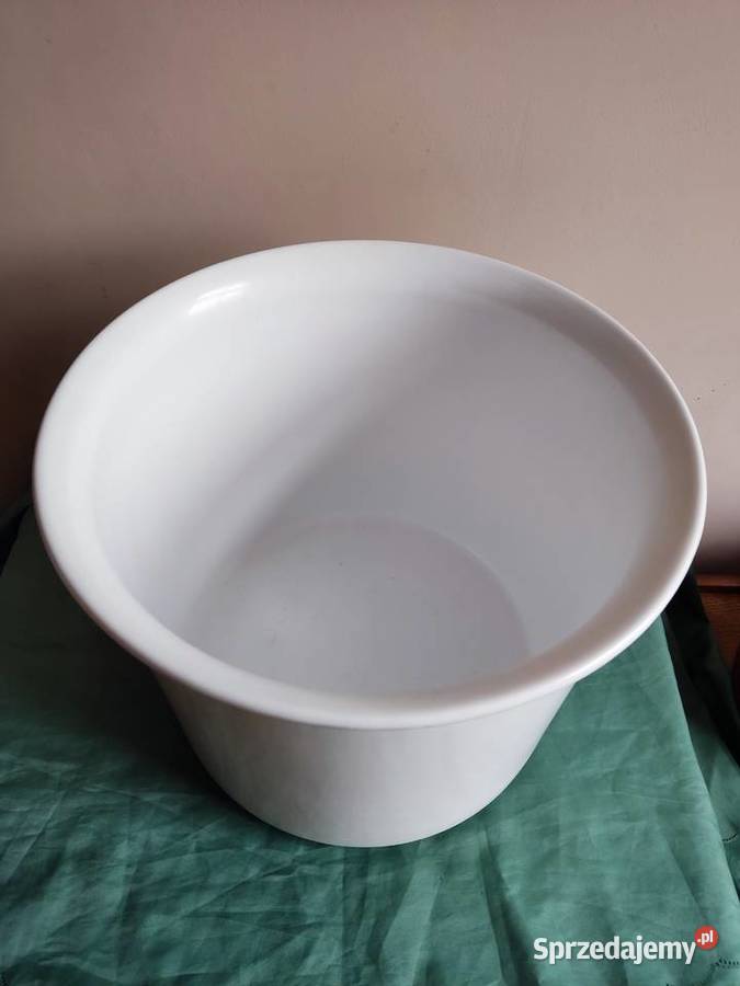 Donica doniczka ceramiczna duża biała fi 36 Głuchołazy