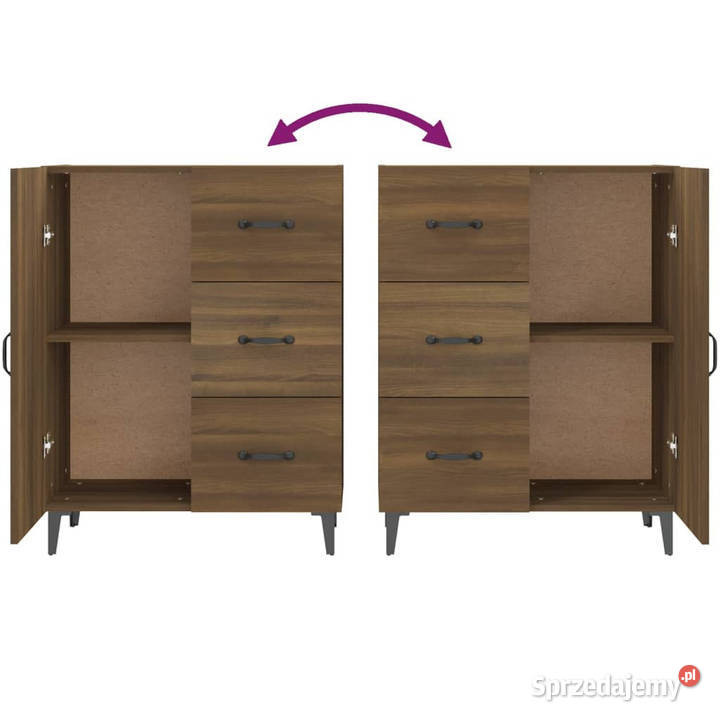 Szafka brązowy dąb 695x34x90 materiał