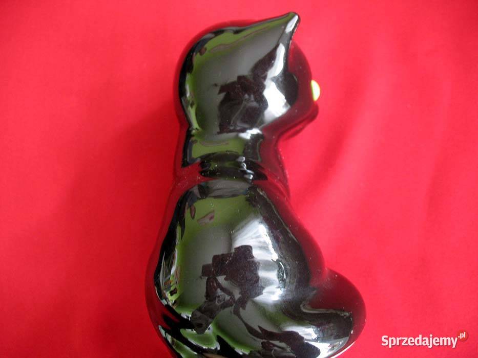 Kot czarny kotek Figurka ceramika Holandia 12 x mazowieckie Siedlce sprzedam