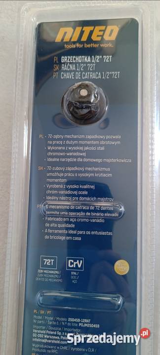 Grzechotka do kluczy nasadowych 12 72T NITEO Dom i Ogród warmińsko-mazurskie Ełk