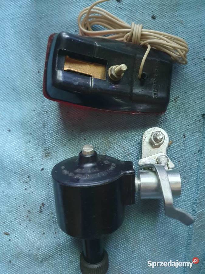 Lampa rowerowa retro stara z dynamo radzieckie Warszawa