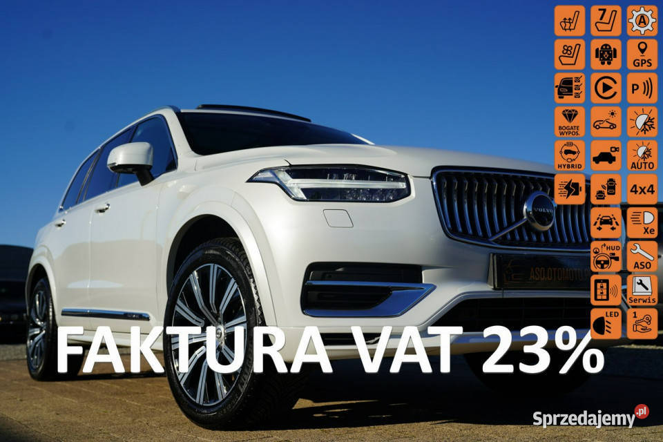 Volvo XC 90 RECHARGE panorama FUL LED 7os hak światła LED opolskie Otmuchów