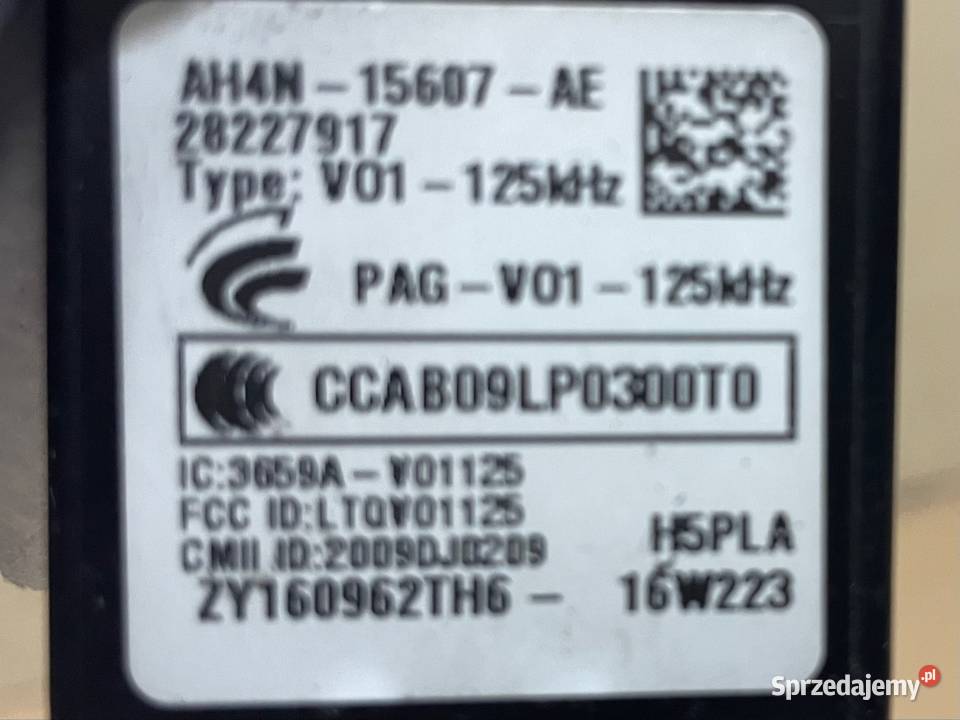 AH4N15607 moduł stacyjki Jaguar fpace x761 Części samochodowe Szczecin