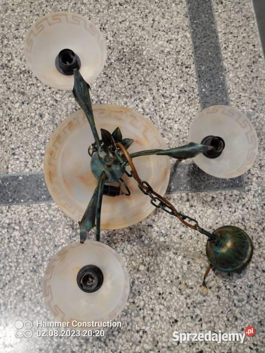 Lampa metaloplastyka z końca lat 80tych XX w