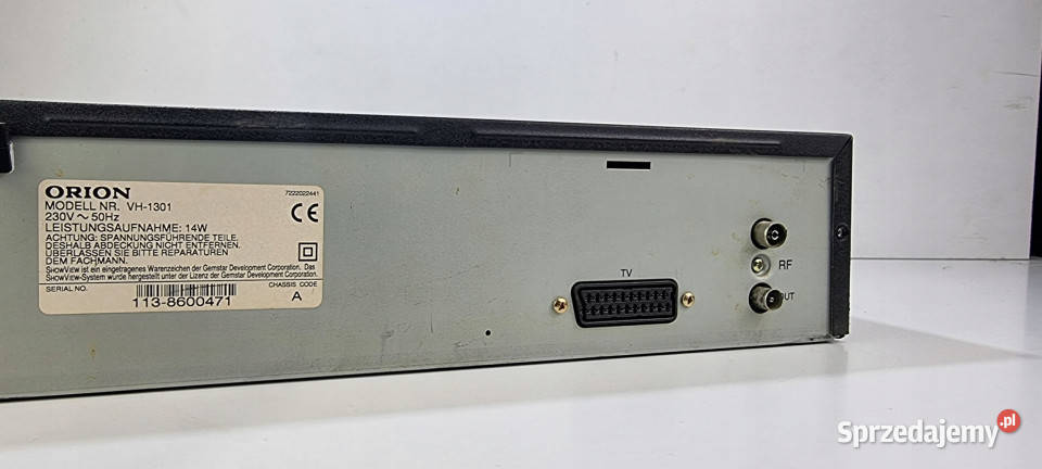 Video magnetowid Orion VH 1301 VH1301 VHS Międzychód